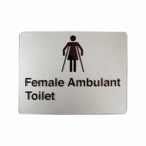 Female Ambulant Toilet - Braille Sign - New Signs