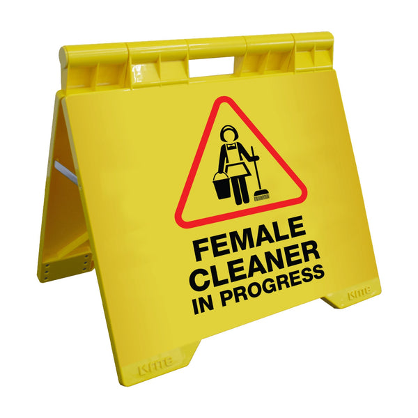 Female Cleaner In Progress - Evarite A-Frame Sign – New Signs