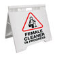 Female Cleaner In Progress - Evarite A - Frame Sign - New Signs