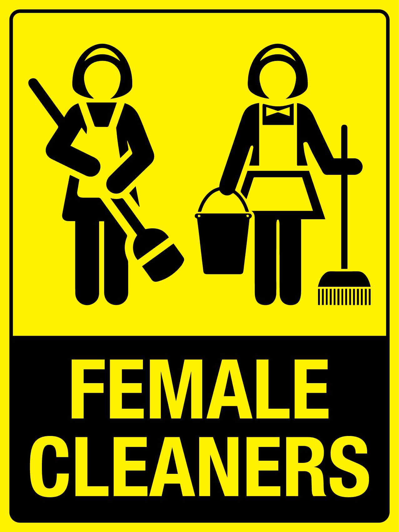Female Cleaners Sign - New Signs