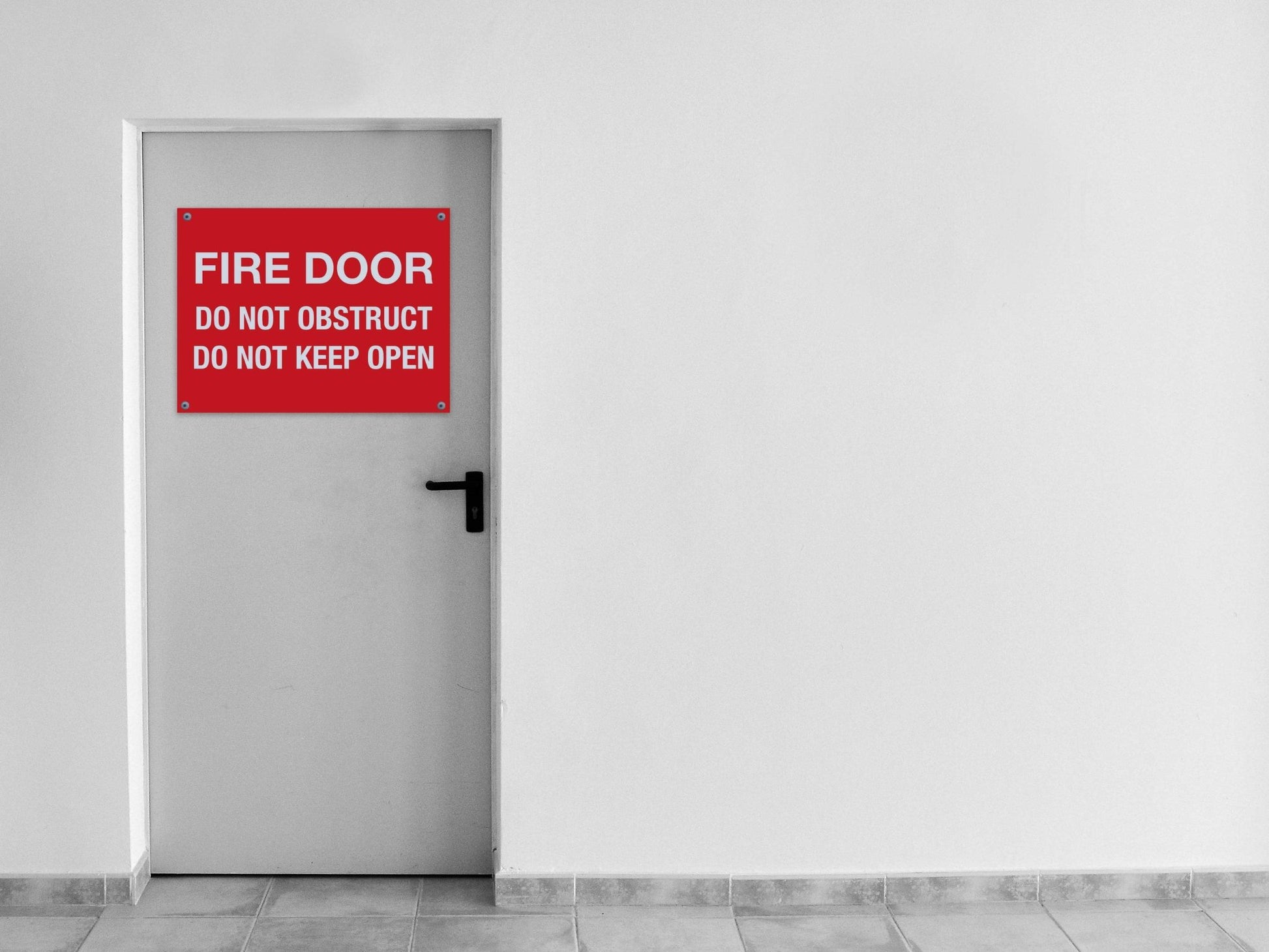 Fire Door Do Not Obstruct Do Not Keep Open Sign - New Signs
