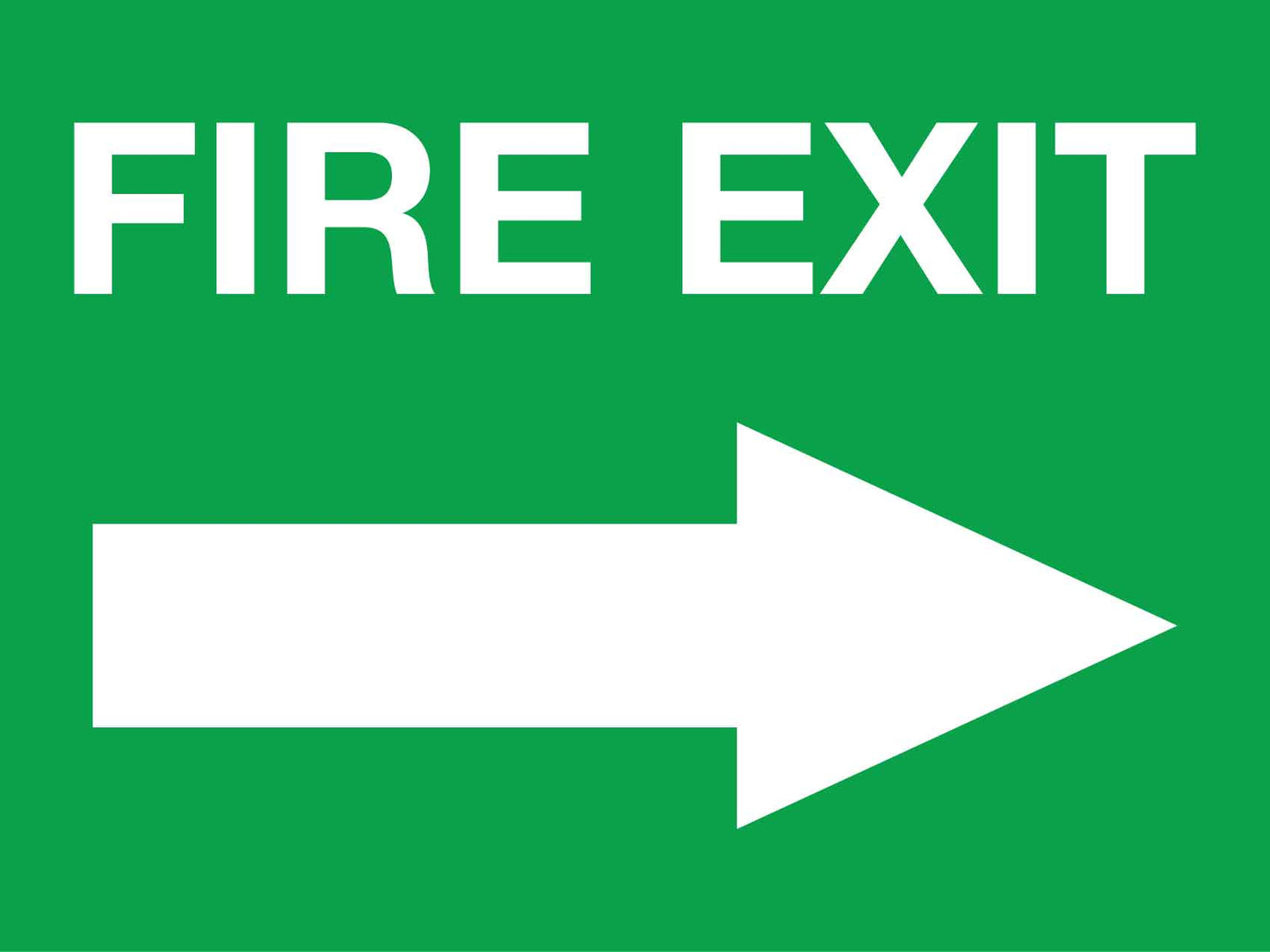 Fire Exit Right Arrow Sign - New Signs