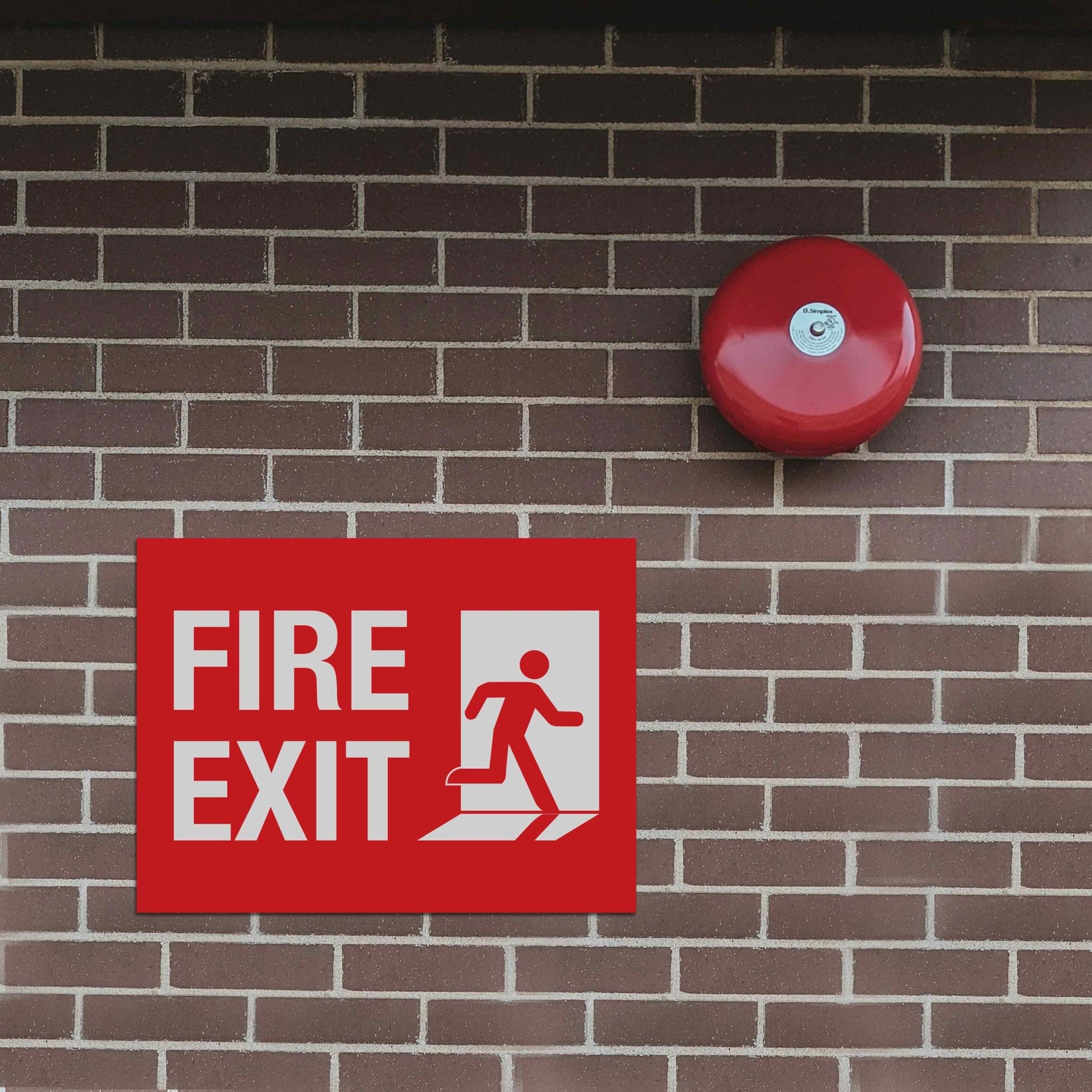 Fire Exit With Icon Sign - New Signs