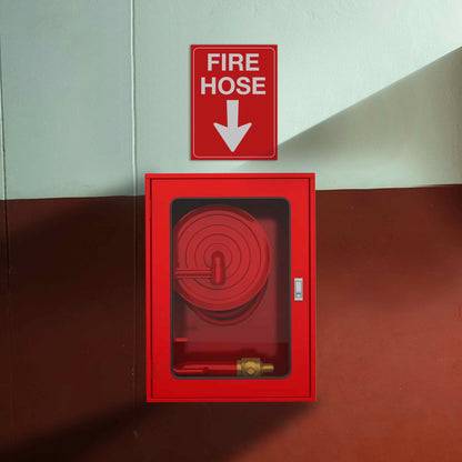 Fire Hose Arrow Down Sign - New Signs