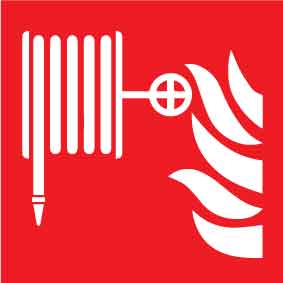 Fire Hose (Square) Decal - New Signs