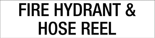 Fire Hydrant & Hose Reel - Statutory Sign - New Signs