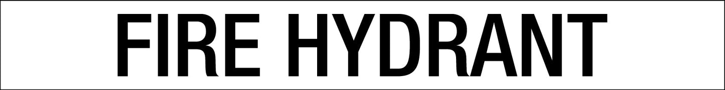 Fire Hydrant - Statutory Sign - New Signs
