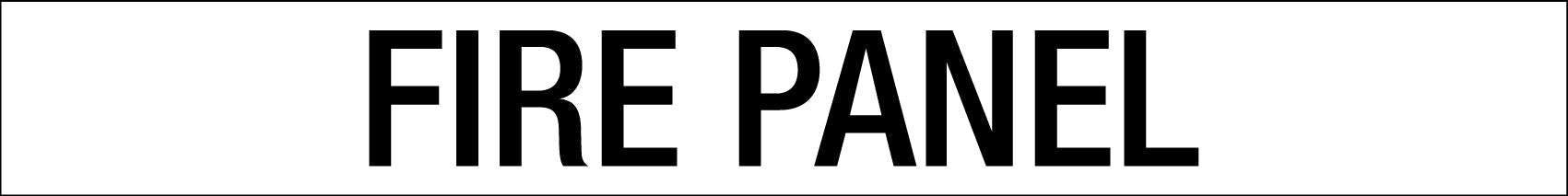 Fire Panel - Statutory Sign - New Signs