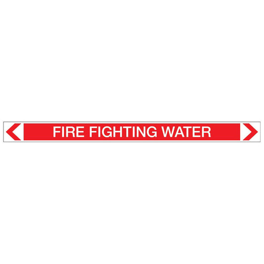 Fire Protection - Fire Fighting Water - Pipe Marker Sticker - New Signs