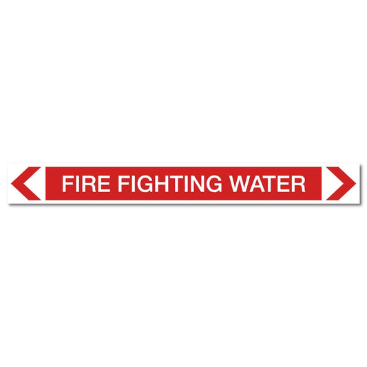 Fire Protection - Fire Fighting Water - Pipe Marker Sticker - New Signs
