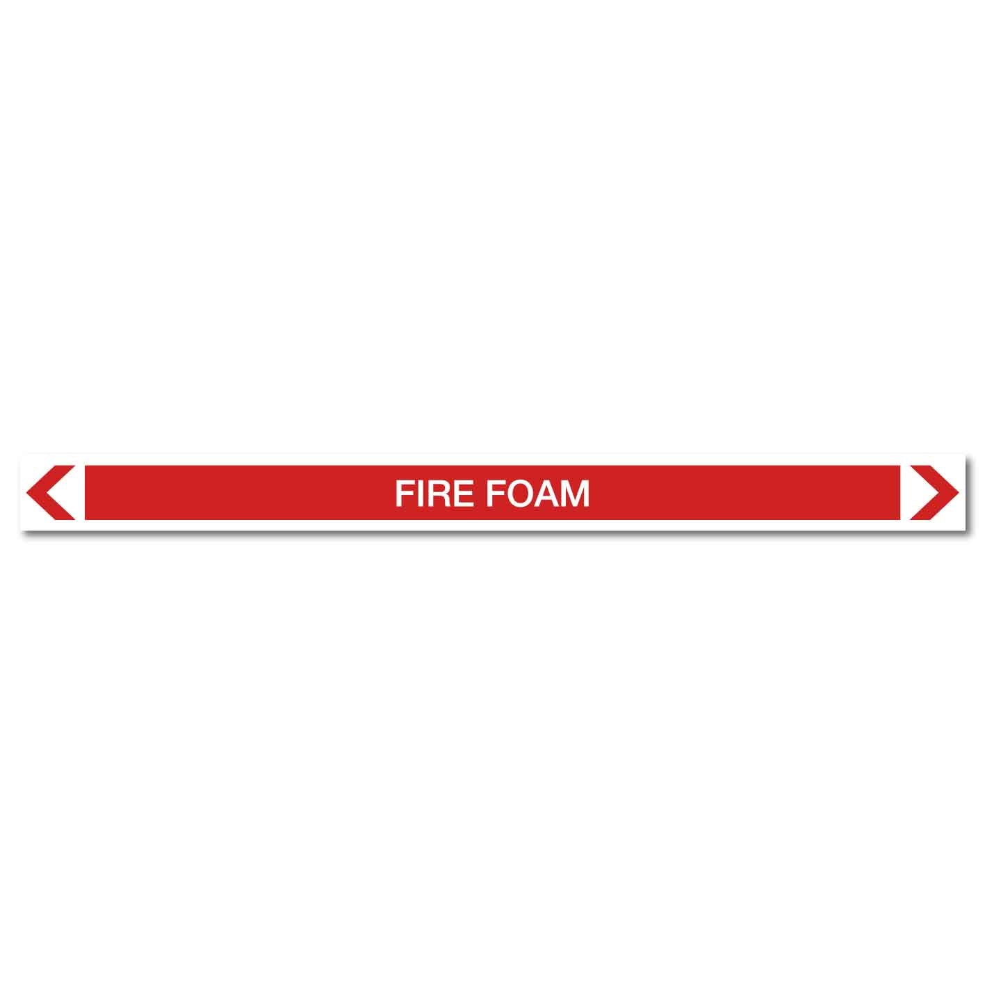 Fire Protection - Fire Foam - Pipe Marker Sticker - New Signs