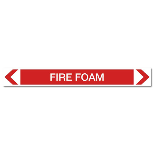 Fire Protection - Fire Foam - Pipe Marker Sticker - New Signs