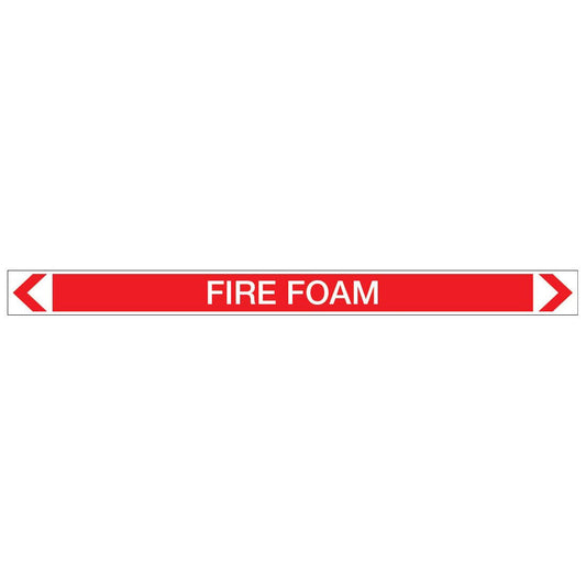 Fire Protection - Fire Foam - Pipe Marker Sticker - New Signs