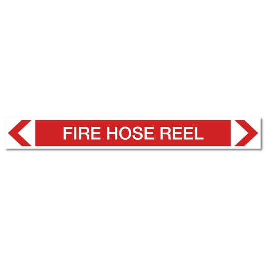 Fire Protection - Fire Hose Reel - Pipe Marker Sticker - New Signs