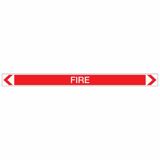 Fire Protection - Fire - Pipe Marker Sticker - New Signs