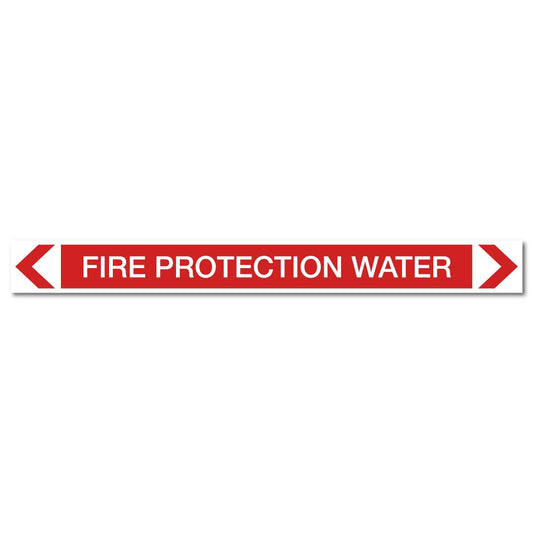 Fire Protection - Fire Protection Water - Pipe Marker Sticker - New Signs