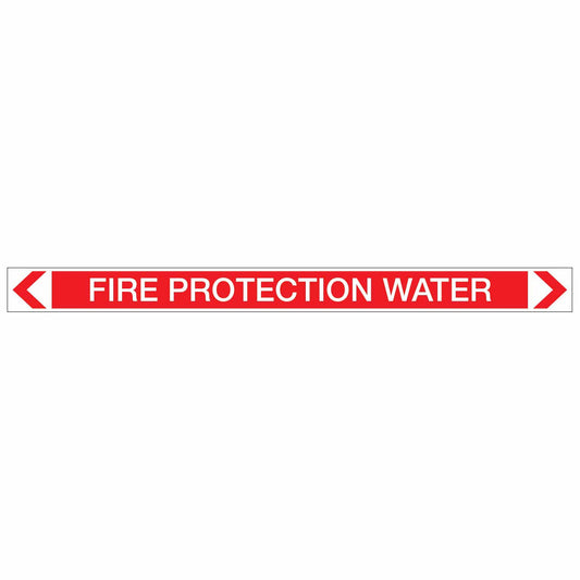Fire Protection - Fire Protection Water - Pipe Marker Sticker - New Signs