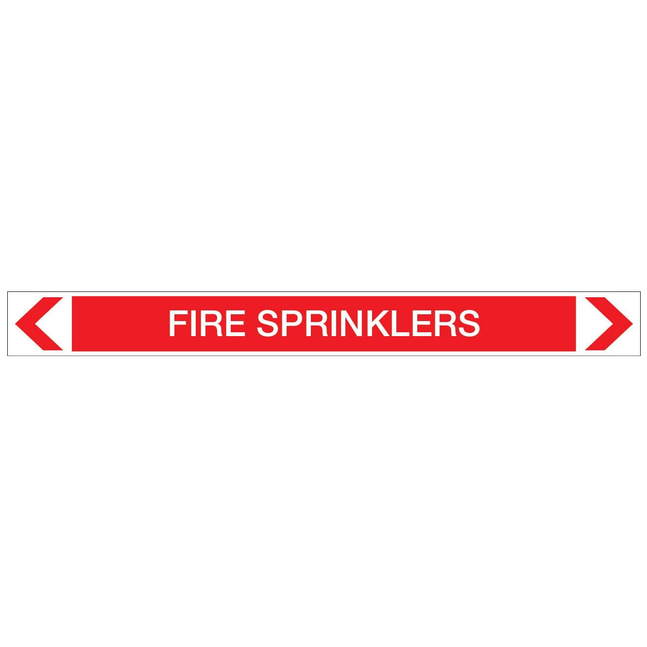 Fire Protection - Fire Sprinklers - Pipe Marker Sticker - New Signs