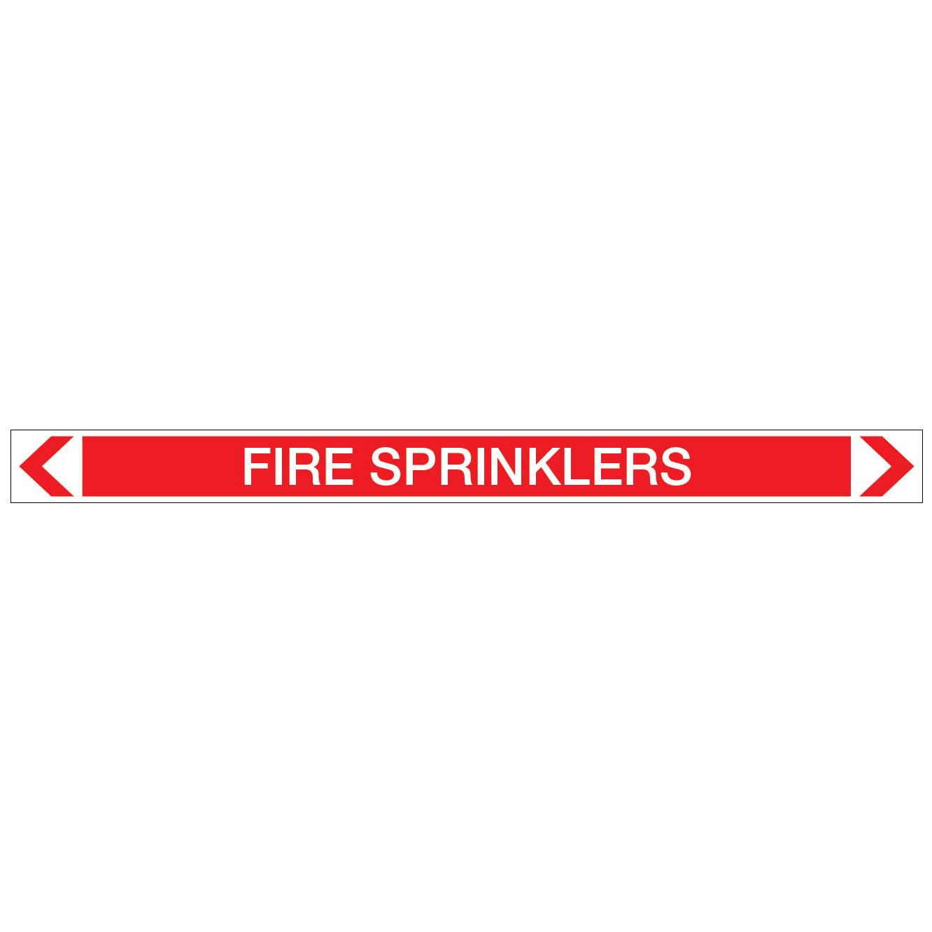 Fire Protection - Fire Sprinklers - Pipe Marker Sticker - New Signs