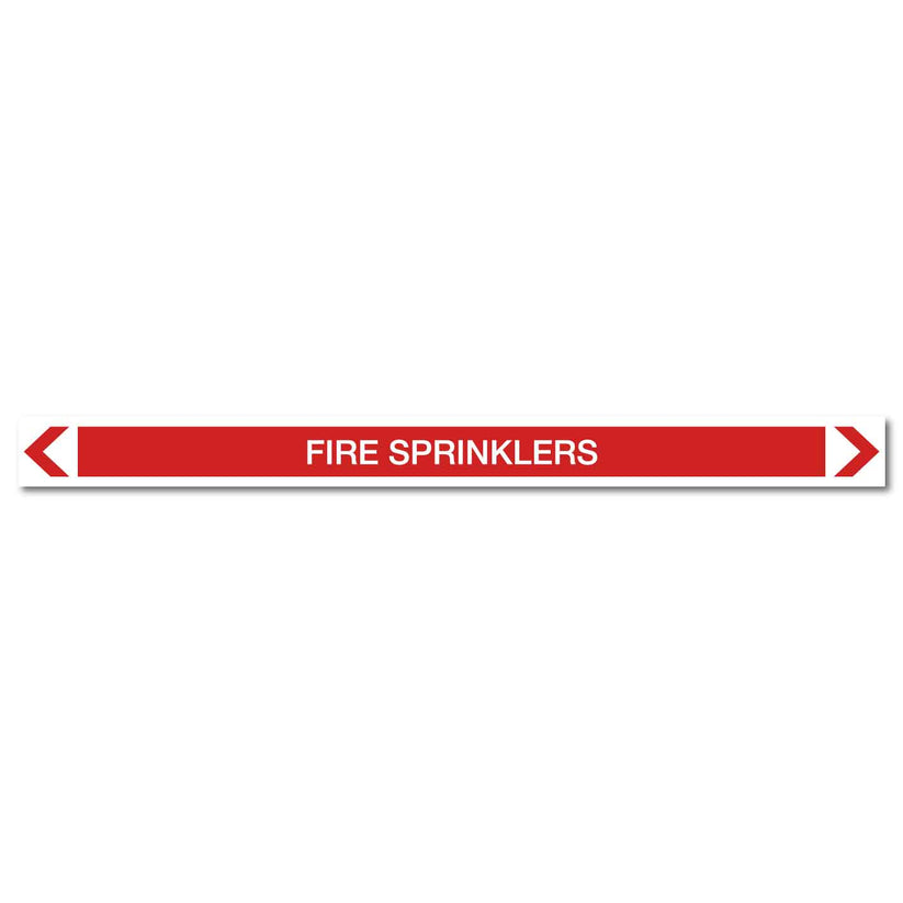 Fire Protection - Fire Sprinklers - Pipe Marker Sticker – New Signs
