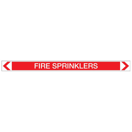 Fire Protection - Fire Sprinklers - Pipe Marker Sticker - New Signs