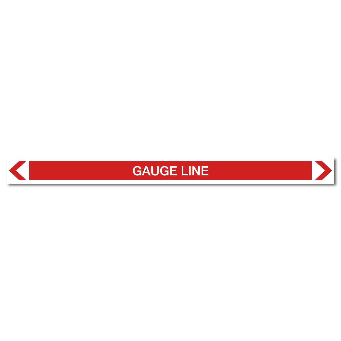 Fire Protection - Gauge Line - Pipe Marker Sticker - New Signs