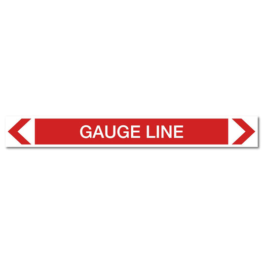 Fire Protection - Gauge Line - Pipe Marker Sticker - New Signs