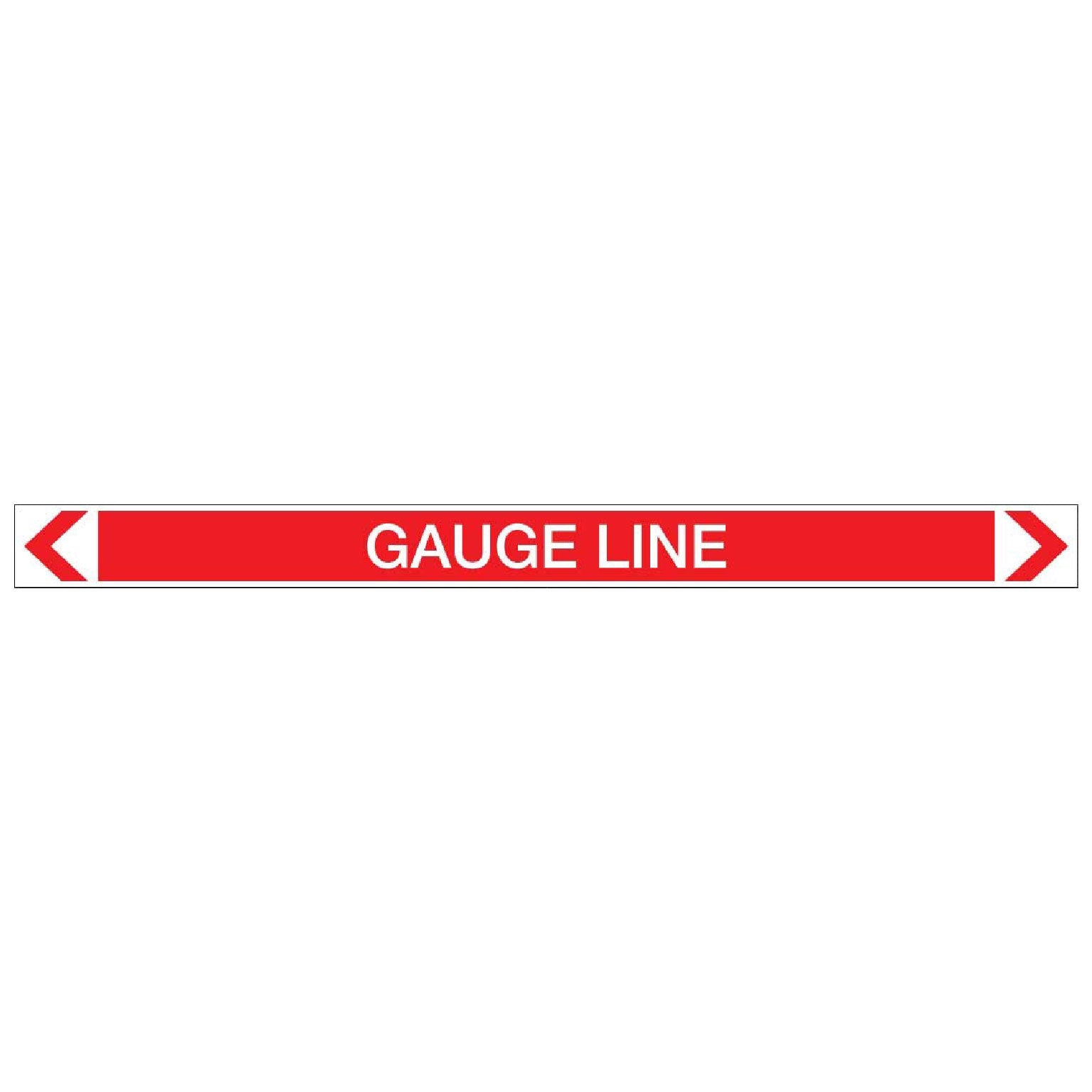 Fire Protection - Gauge Line - Pipe Marker Sticker - New Signs