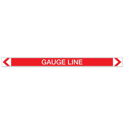 Fire Protection - Gauge Line - Pipe Marker Sticker - New Signs