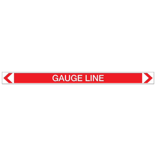 Fire Protection - Gauge Line - Pipe Marker Sticker - New Signs