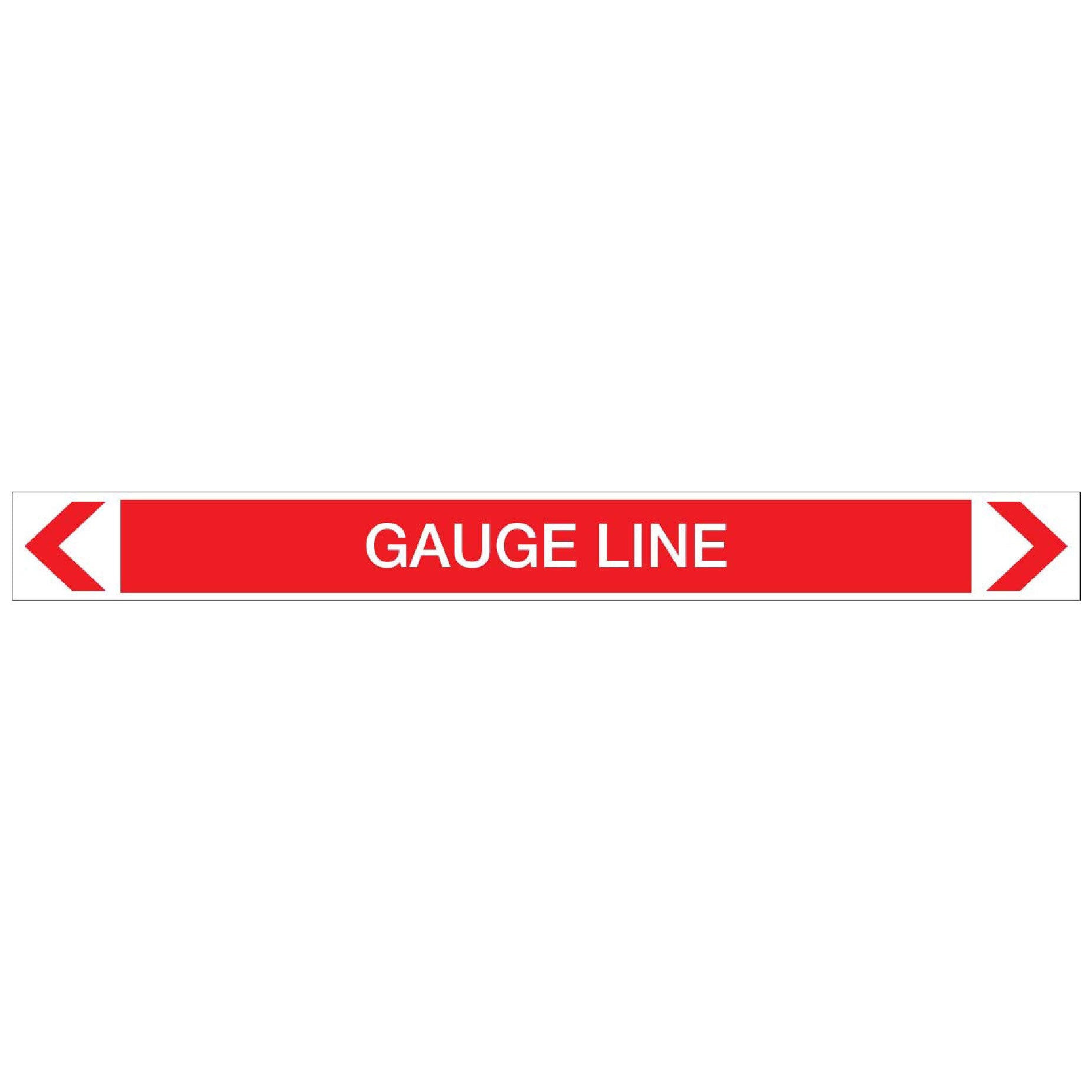 Fire Protection - Gauge Line - Pipe Marker Sticker - New Signs