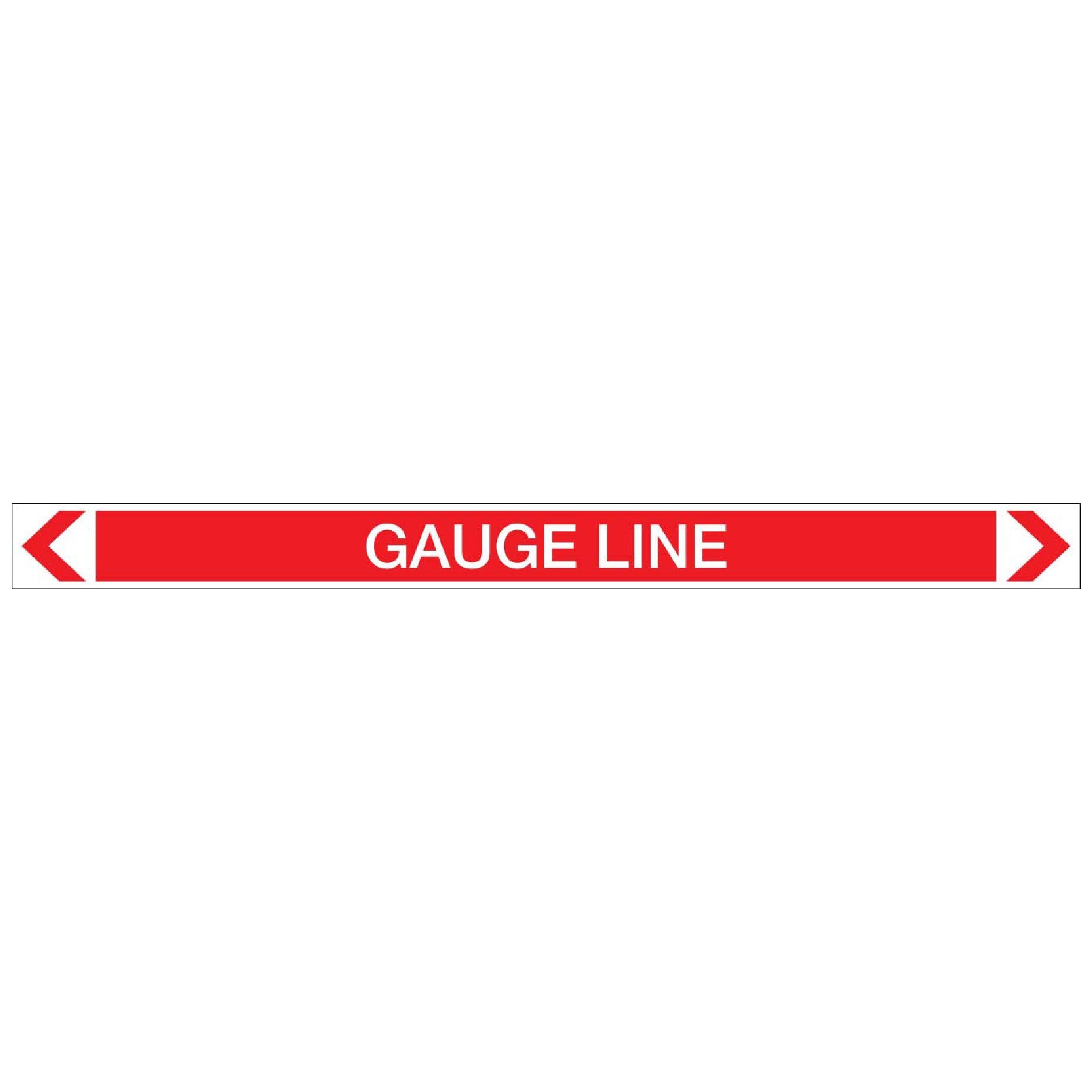 Fire Protection - Gauge Line - Pipe Marker Sticker - New Signs
