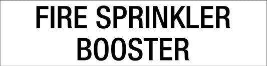 Fire Sprinkler Booster - Statutory Sign - New Signs