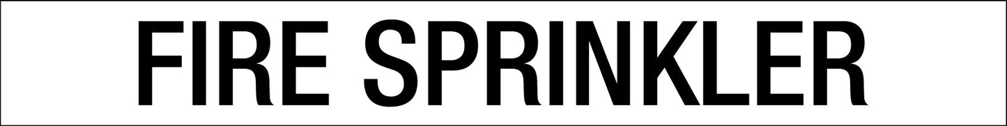 Fire Sprinkler - Statutory Sign - New Signs