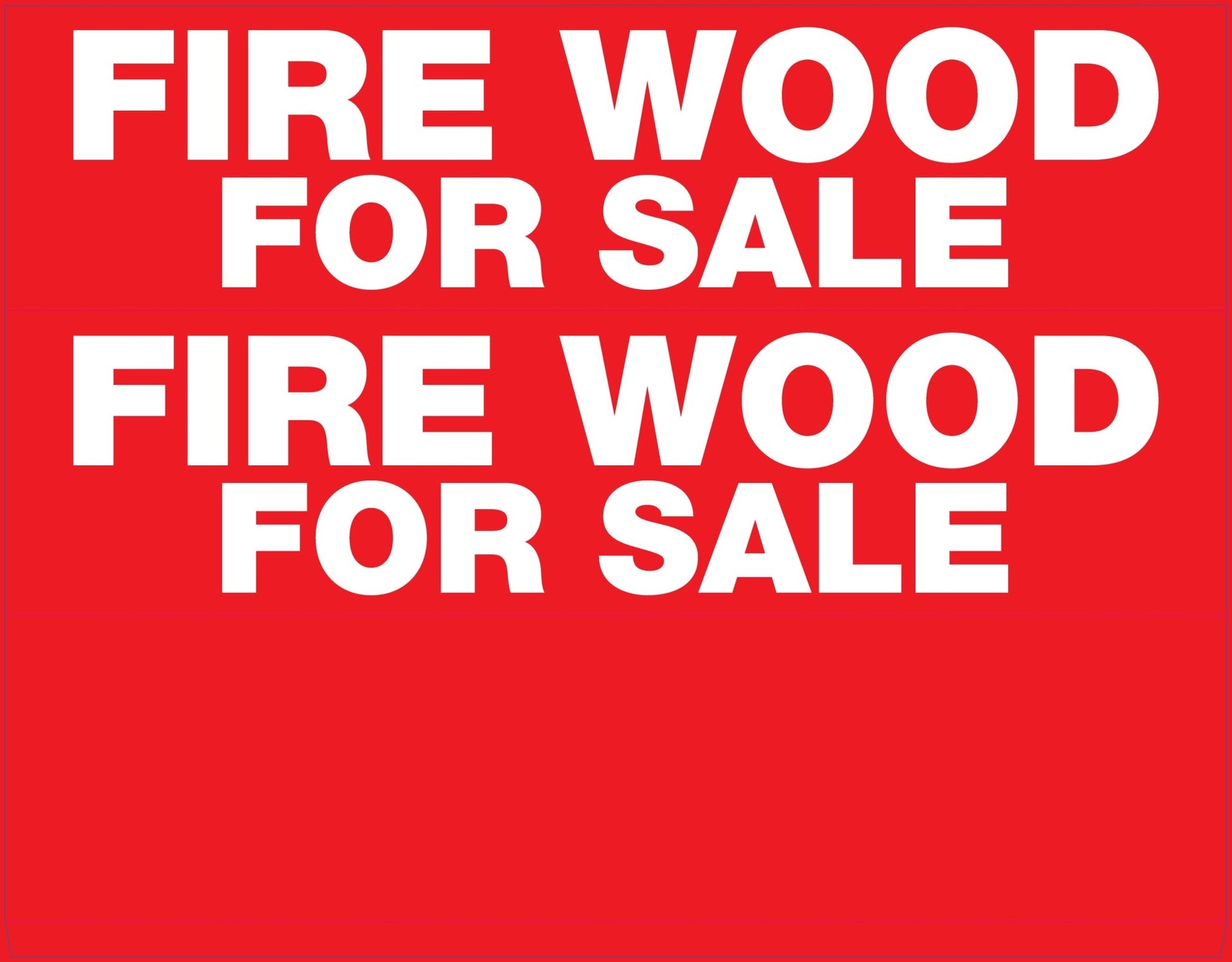 Fire Wood For Sale - Landscape Corflute Toblerone Signs - New Signs