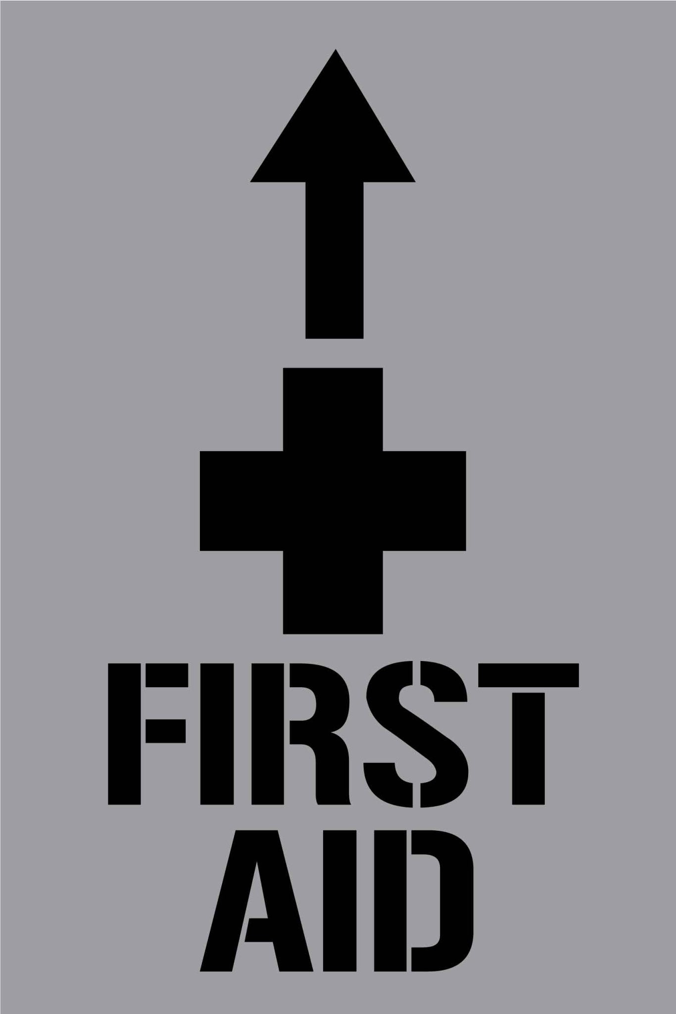 First Aid Arrow - Aluminium Composite Stencil - New Signs