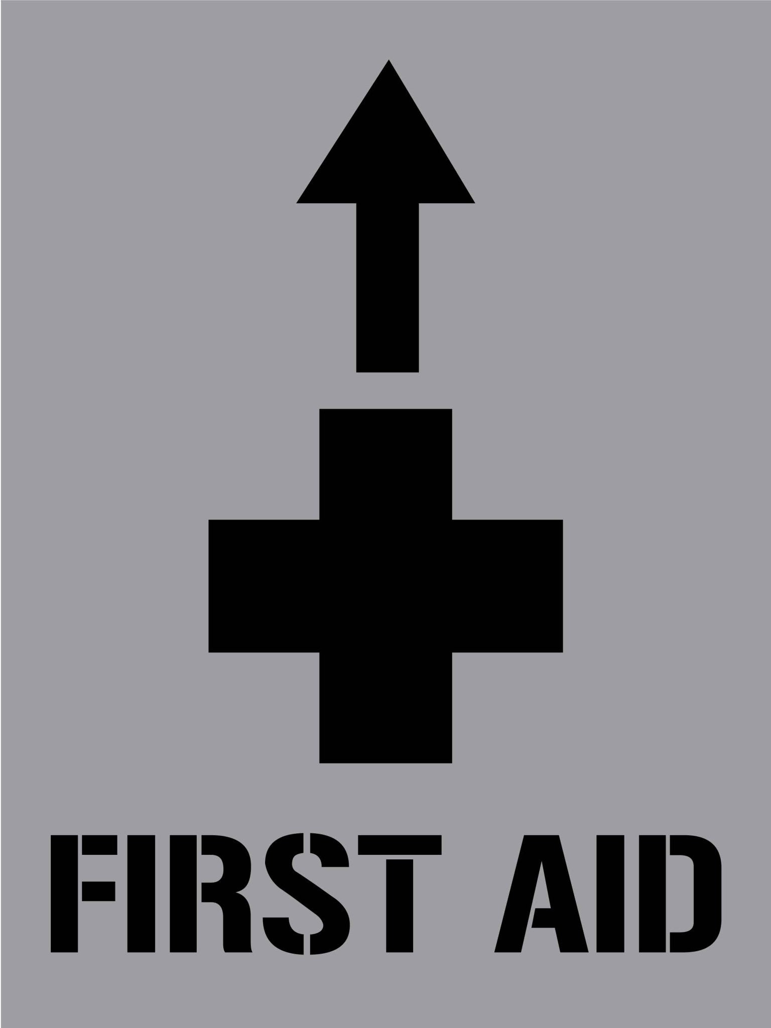 First Aid Arrow - Aluminium Composite Stencil - New Signs