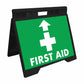 First Aid Arrow Up - Evarite A - Frame Sign - New Signs