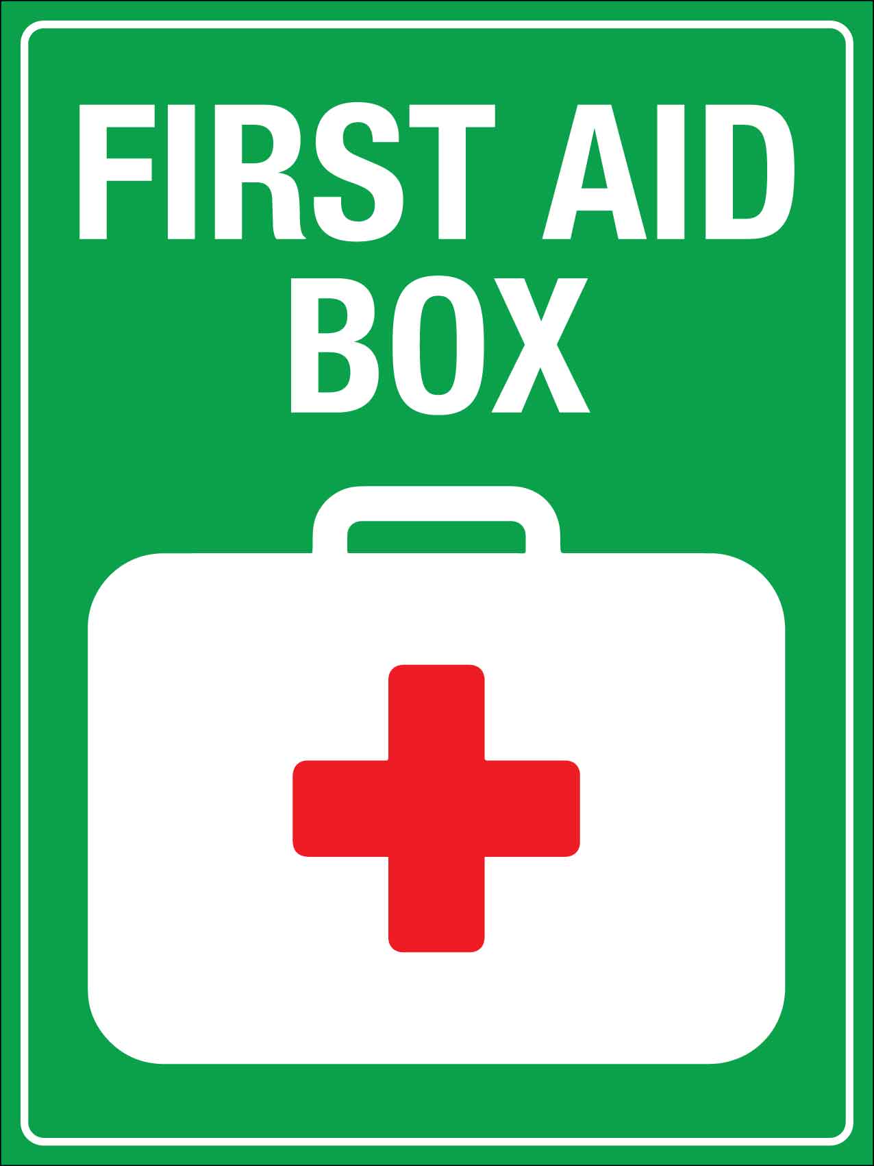 First Aid Box Sign - New Signs