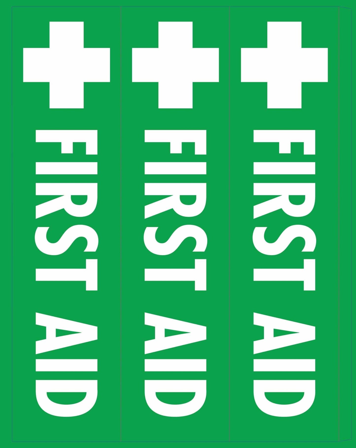 First Aid - Corflute Bollard Cover - New Signs