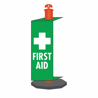 First Aid - Corflute Bollard Traffic Signs - New Signs