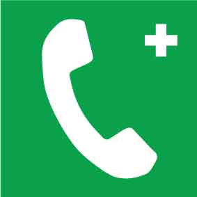 First Aid Phone (Square) Decal – New Signs