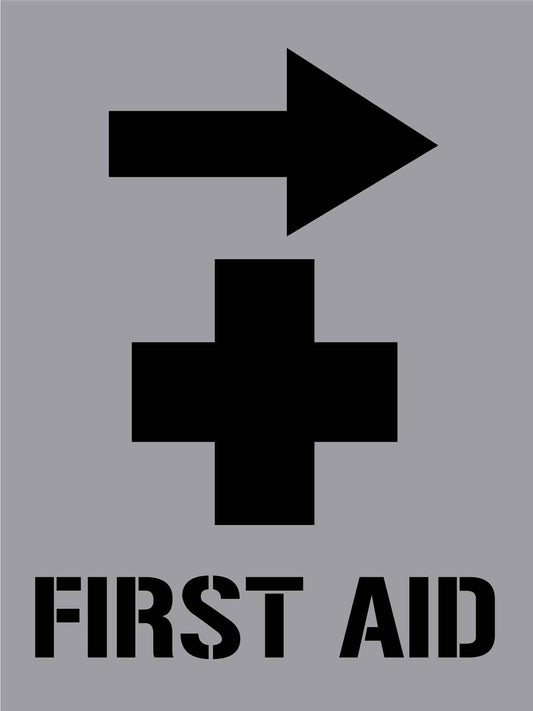 First Aid Right Arrow - Aluminium Composite Stencil - New Signs