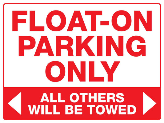 Float - On Parking Only Sign - New Signs