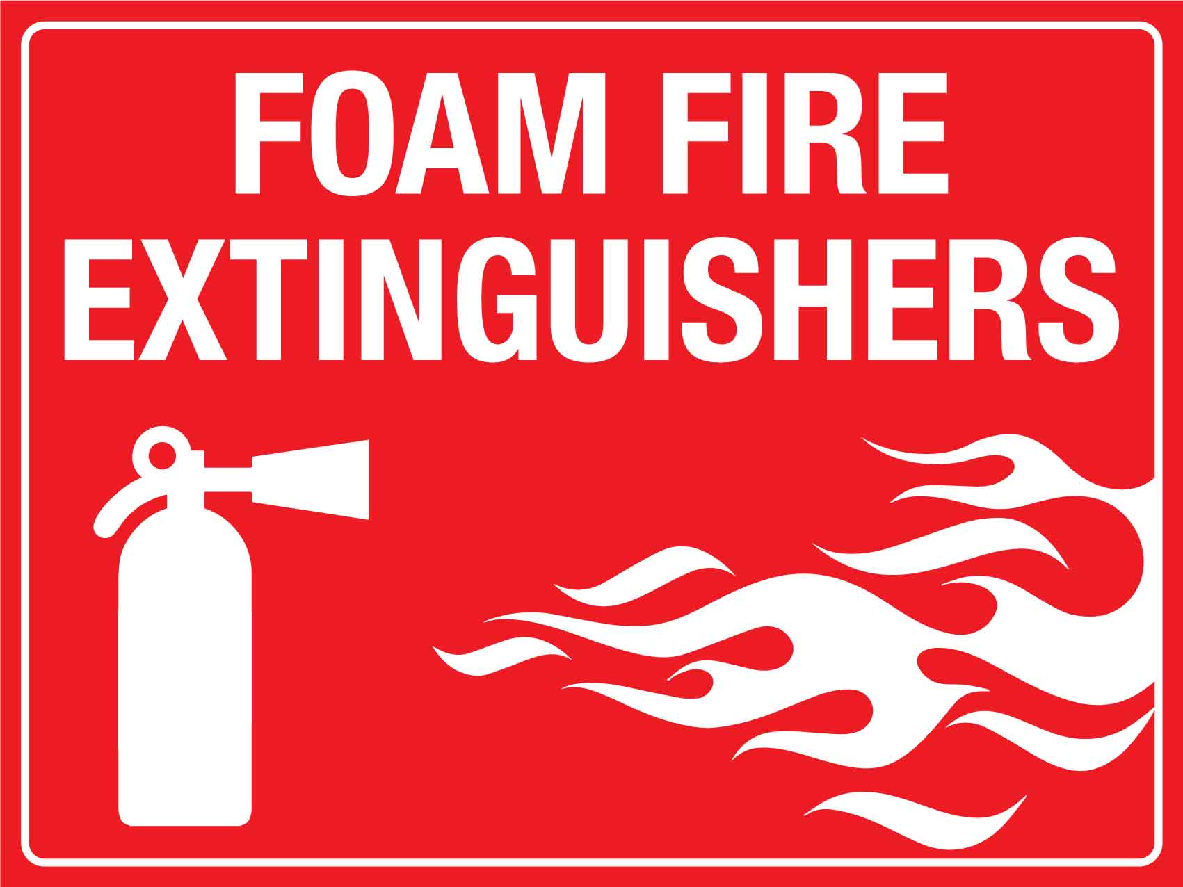 Foam Fire Extinguishers Sign - New Signs