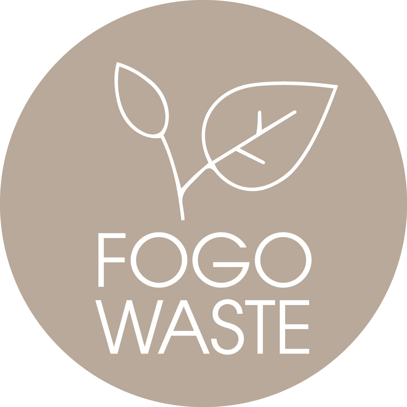 FOGO Fawn Background Circle Bin Sticker - New Signs