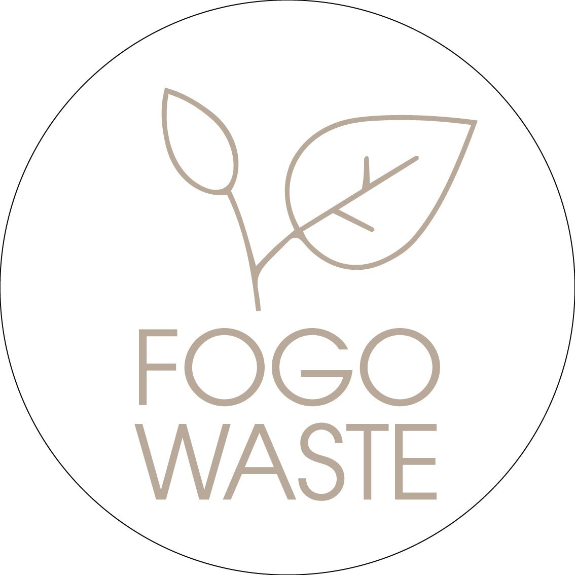 FOGO Fawn Circle Bin Sticker - New Signs