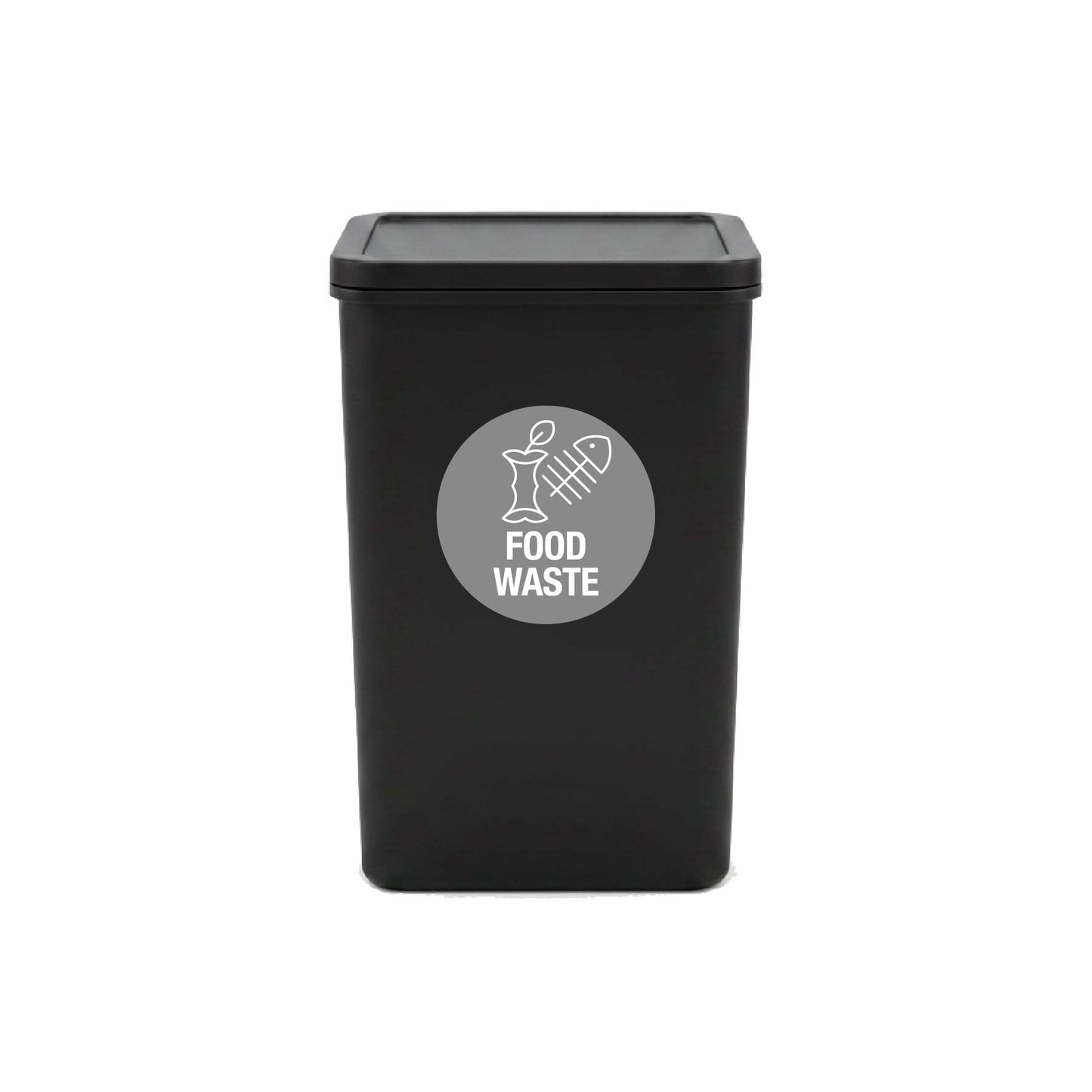 FOGO Grey Background Circle Bin Sticker - New Signs