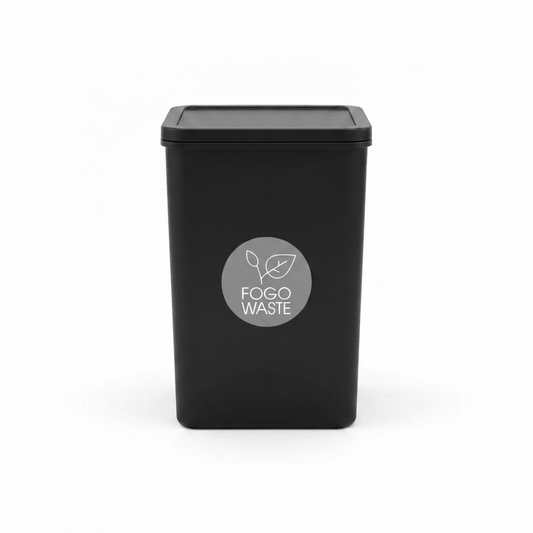 FOGO Grey Background Circle Bin Sticker - New Signs