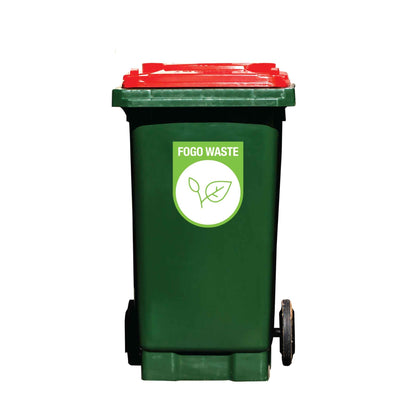 FOGO Waste Arch Wheelie Bin Stickers - New Signs